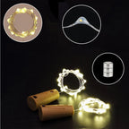 LED bottle light cork stopper – 5 pieces, fairy lights for wine bottles, decorative gift