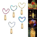 LED bottle light cork stopper – 5 pieces, fairy lights for wine bottles, decorative gift