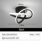 LED Ceiling Light with Black Metal Frame