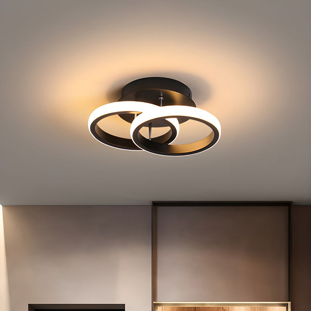 LED Ceiling Light with Black Metal Frame