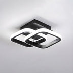 LED Ceiling Light with Black Metal Frame
