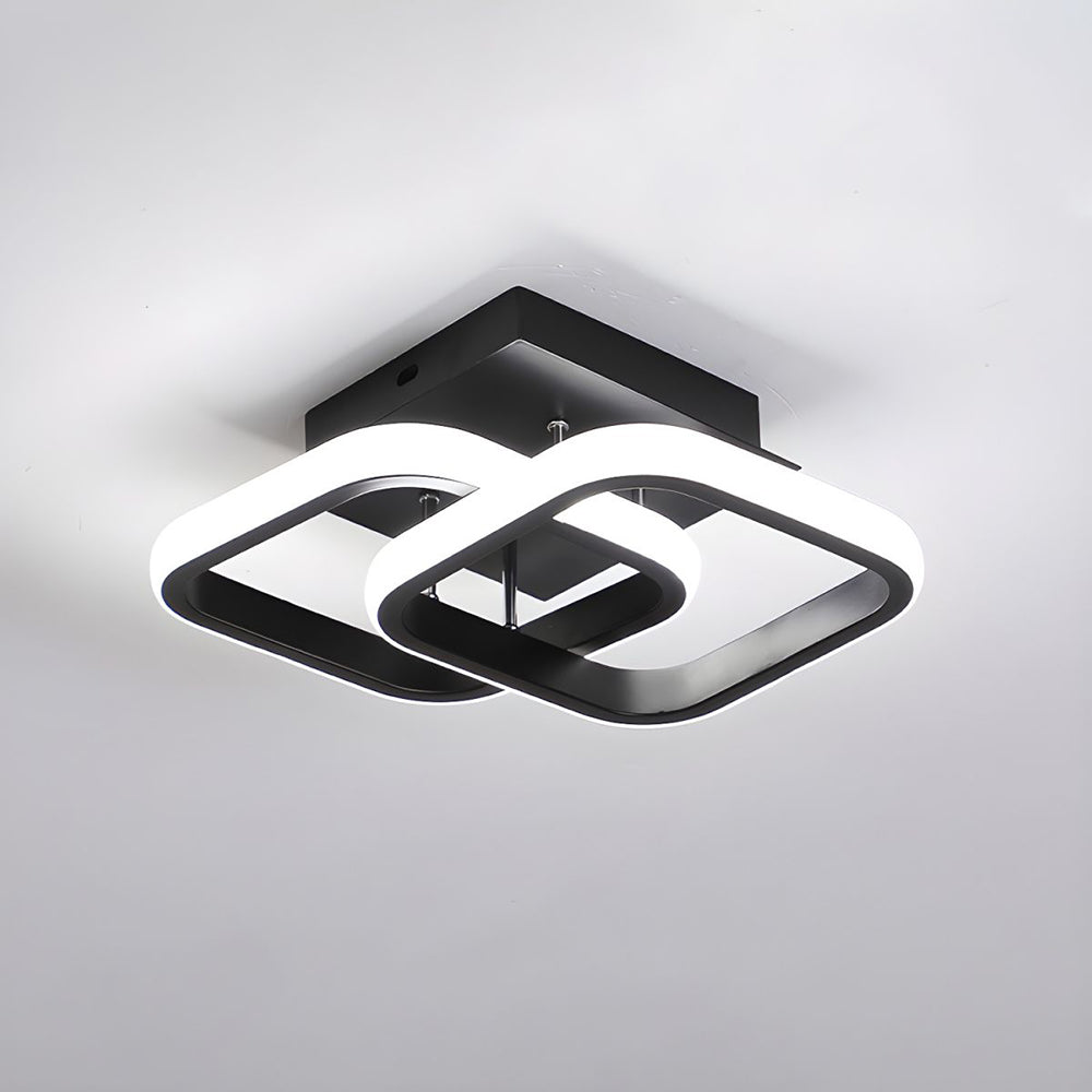 LED Ceiling Light with Black Metal Frame