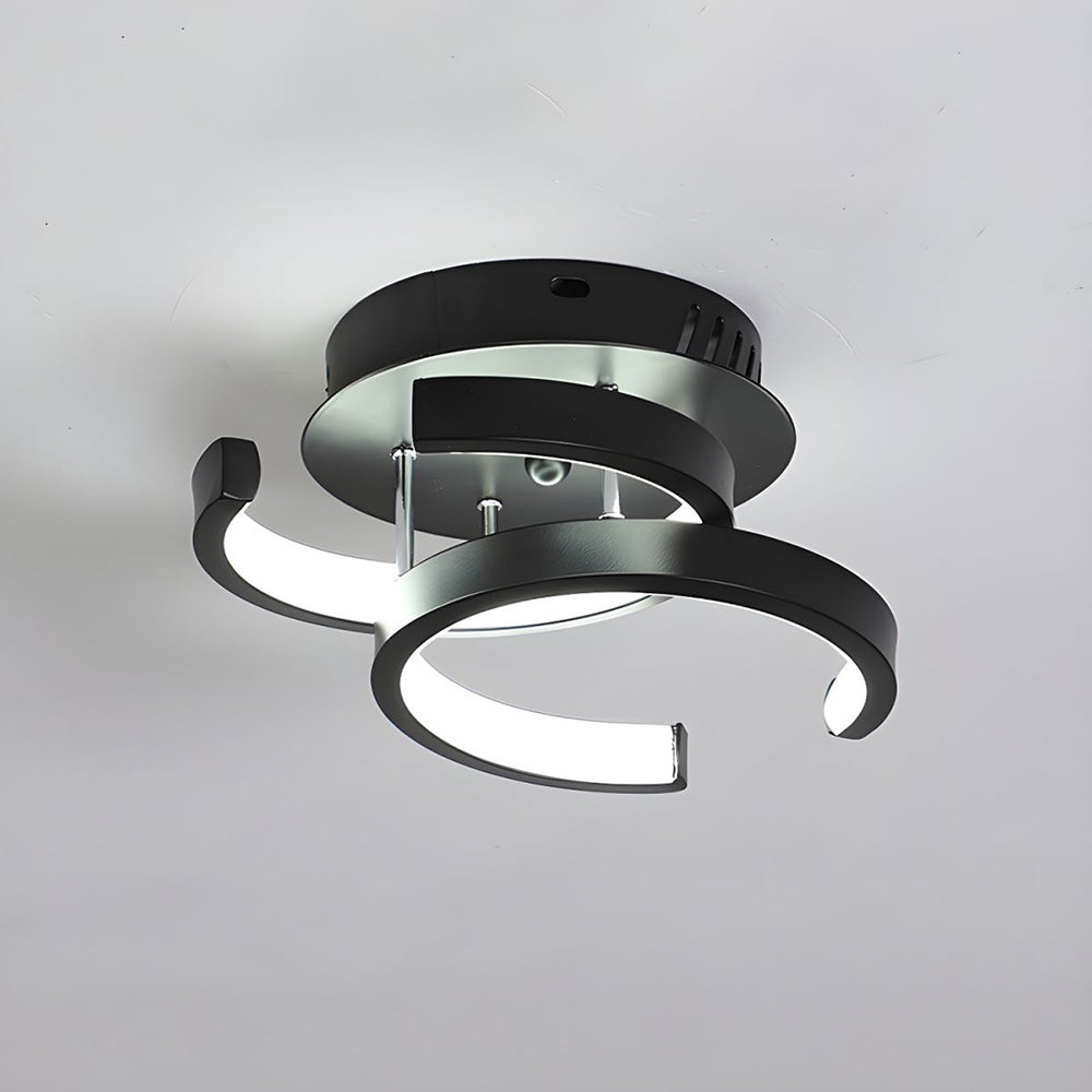 LED Ceiling Light with Black Metal Frame