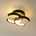 LED Ceiling Light with Black Metal Frame
