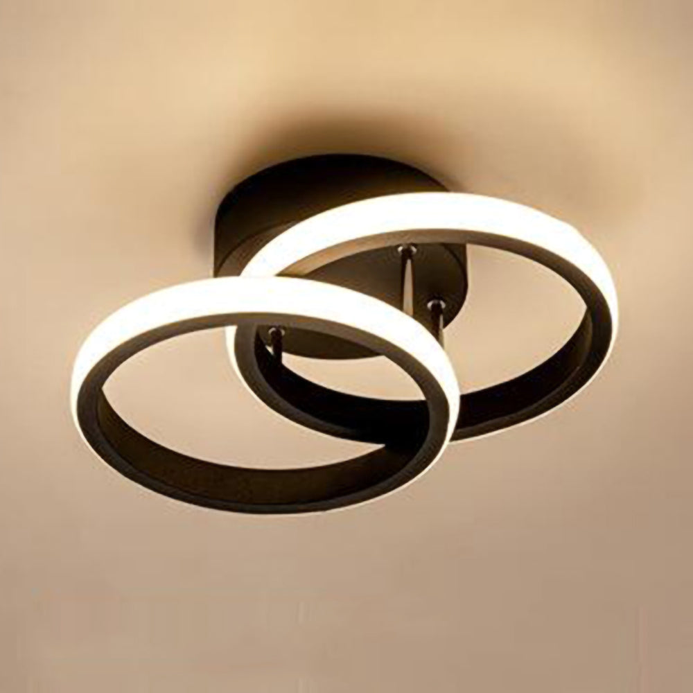LED Ceiling Light with Black Metal Frame