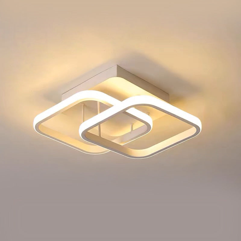LED Ceiling Light with Black Metal Frame