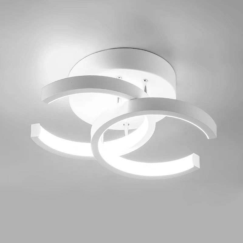 LED Ceiling Light with Black Metal Frame