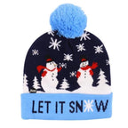 LED Christmas Knitted Hat – Light-Up Festive Beanie