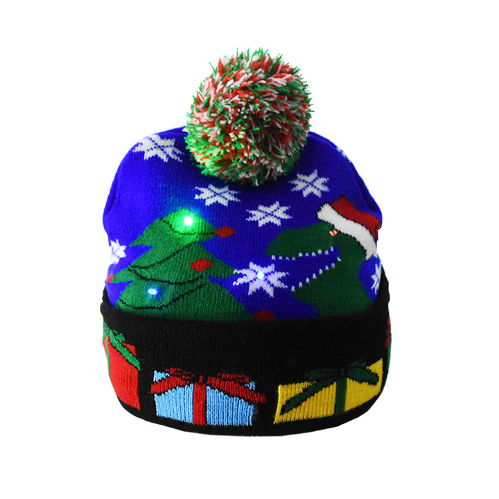 LED Christmas Knitted Hat – Light-Up Festive Beanie