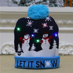 LED Christmas Knitted Hat – Light-Up Festive Beanie
