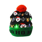 LED Christmas Knitted Hat – Light-Up Festive Beanie
