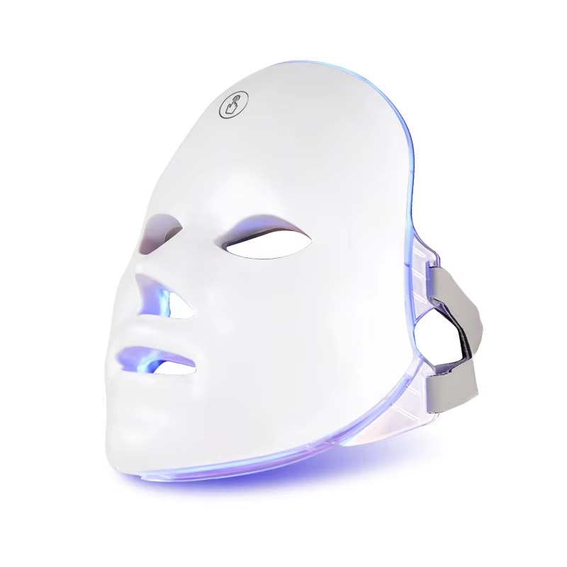 LED Facial Mask with Neck Support for Skin Firming and Anti-Ageing Light Therapy