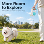 Boneroshop Rechargeable Light-Up Retractable Dog Leash for Night Walks - Helps Small Dogs Stay Visible & Easy to Control