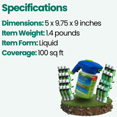 Boneroshop | Liquid Lawn Hydro Mousse Spray On Grass Seed | Easy Application for Patchy Lawns & High-Traffic Areas