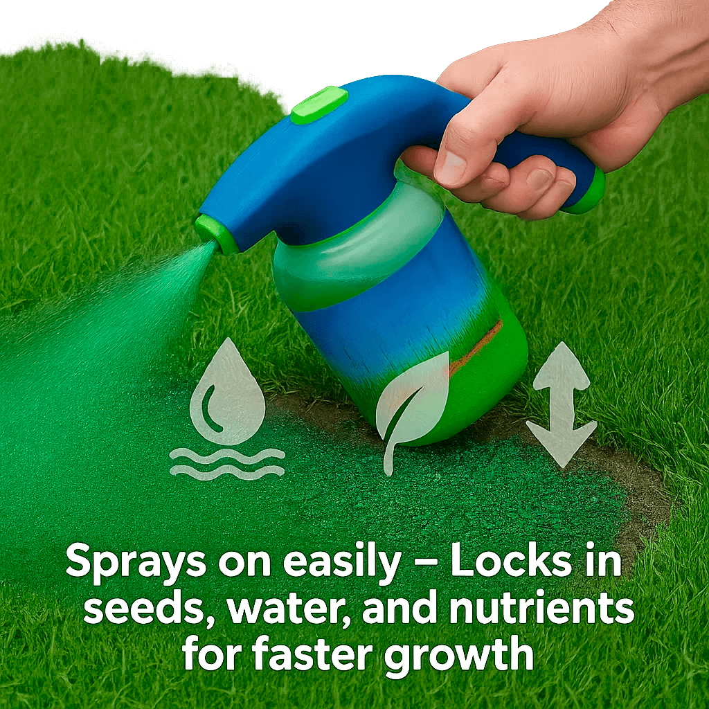 Boneroshop | Liquid Lawn Hydro Mousse Spray On Grass Seed | Easy Application for Patchy Lawns & High-Traffic Areas