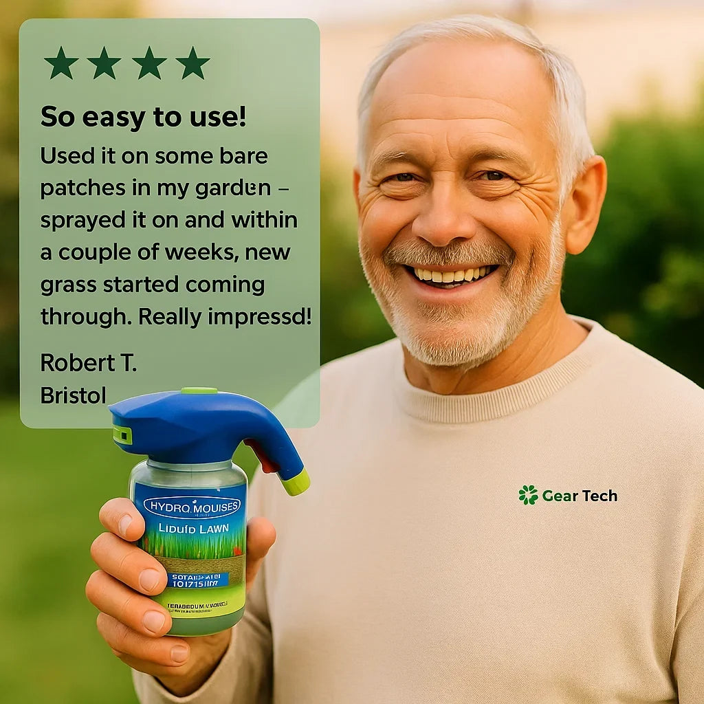 Boneroshop | Liquid Lawn Hydro Mousse Spray On Grass Seed | Easy Application for Patchy Lawns & High-Traffic Areas