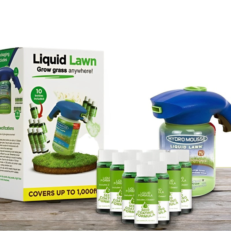 Boneroshop | Liquid Lawn Hydro Mousse Spray On Grass Seed | Easy Application for Patchy Lawns & High-Traffic Areas