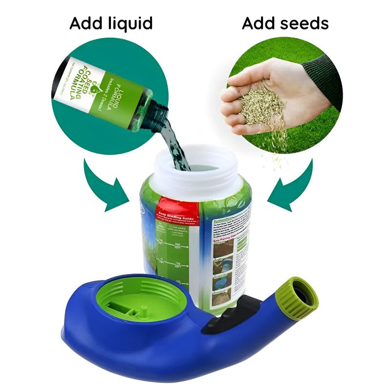 Boneroshop | Liquid Lawn Hydro Mousse Spray On Grass Seed | Easy Application for Patchy Lawns & High-Traffic Areas