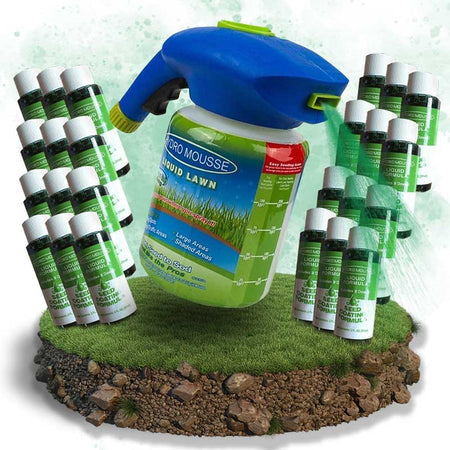 Boneroshop | Liquid Lawn Hydro Mousse Spray On Grass Seed | Easy Application for Patchy Lawns & High-Traffic Areas