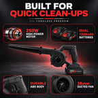 Livmore Turbo Blower Upgraded Cordless Handheld Air Blower with Dual Rechargeable Batteries