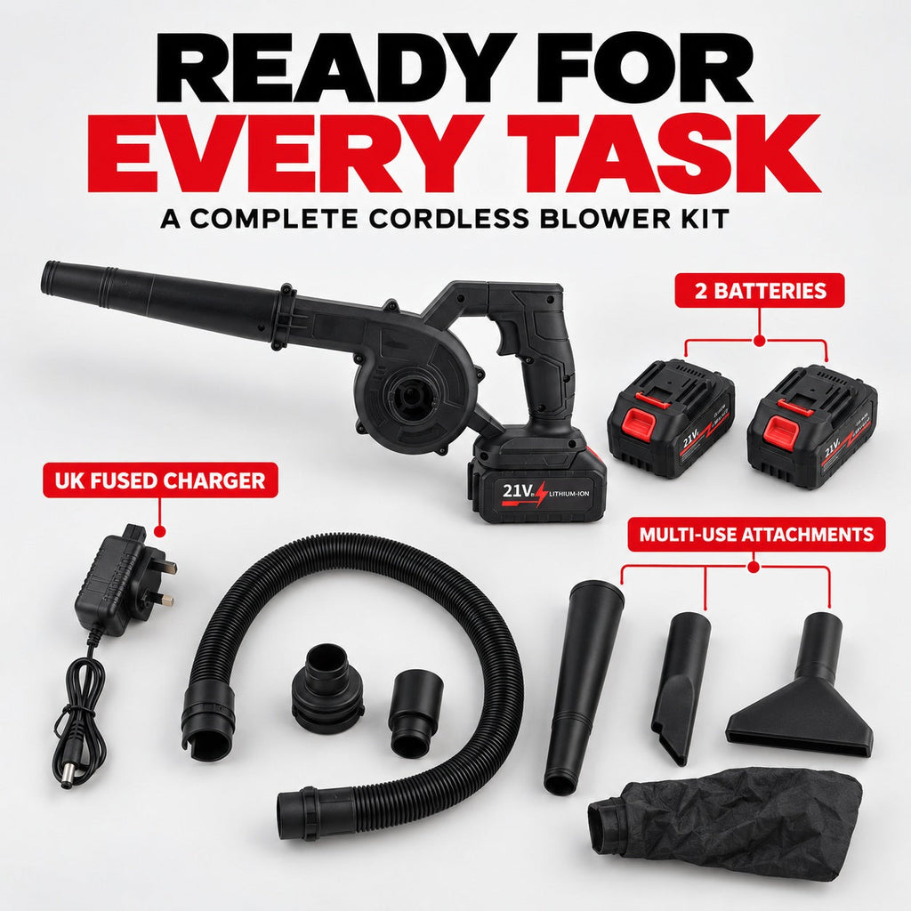 Livmore Turbo Blower Upgraded Cordless Handheld Air Blower with Dual Rechargeable Batteries