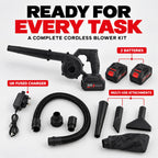 Livmore Turbo Blower Upgraded Cordless Handheld Air Blower with Dual Rechargeable Batteries