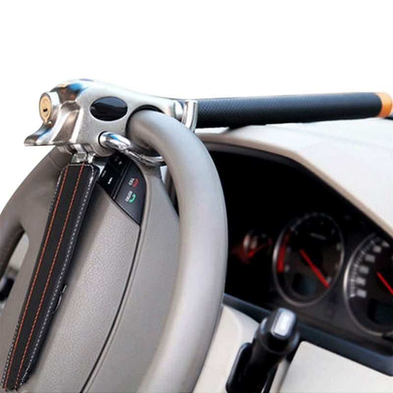 LockShield Premium Steering Wheel Lock with Triple Locking & Alarm