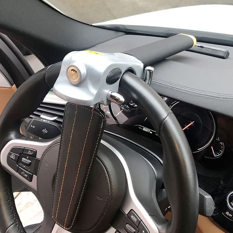 LockShield Premium Steering Wheel Lock with Triple Locking & Alarm