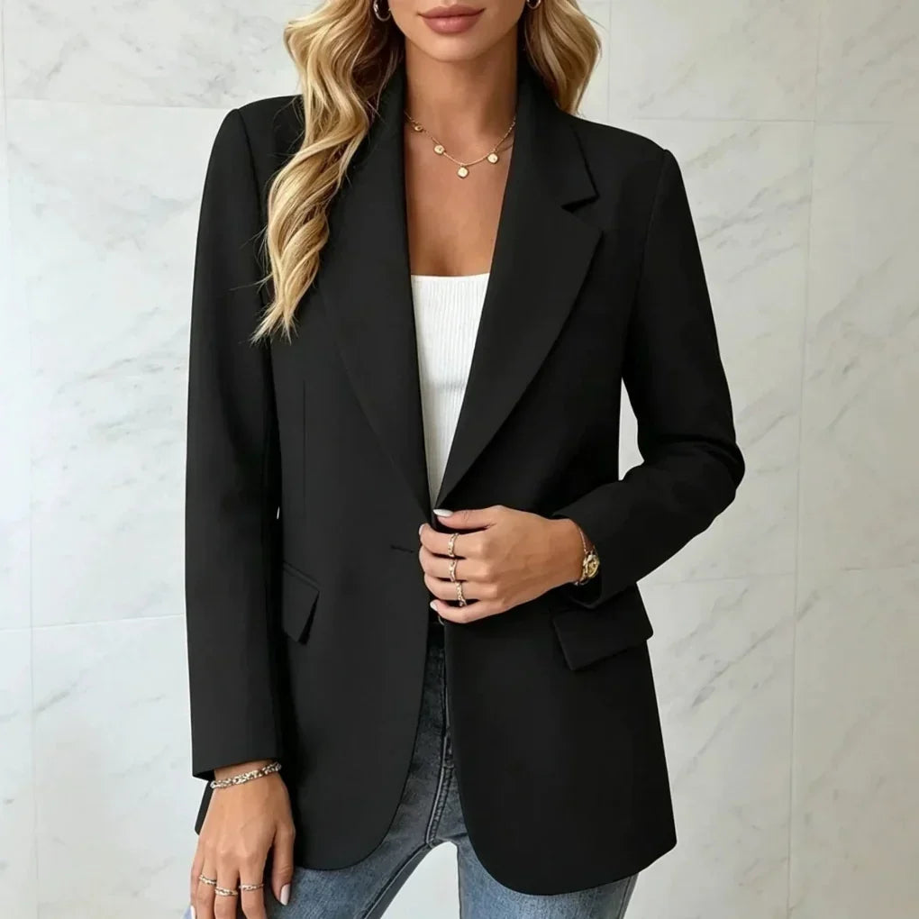 Longline Lapel Collar Blazer
