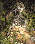 Lounging Wolves – Van-Go Paint-By-Number Kit