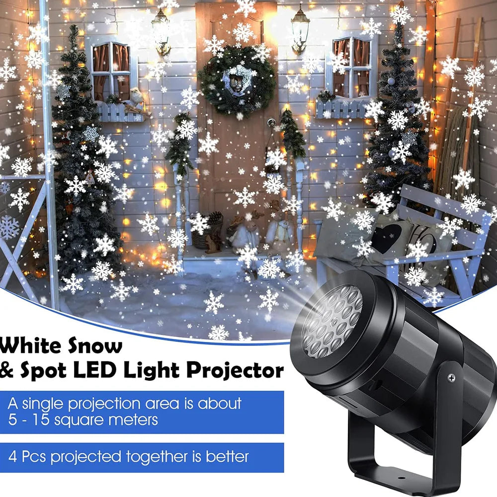 LumiFlake LED Snowflake Projector – Magical Christmas Lighting with USB Connection, Weatherproof for Indoor & Outdoor Us