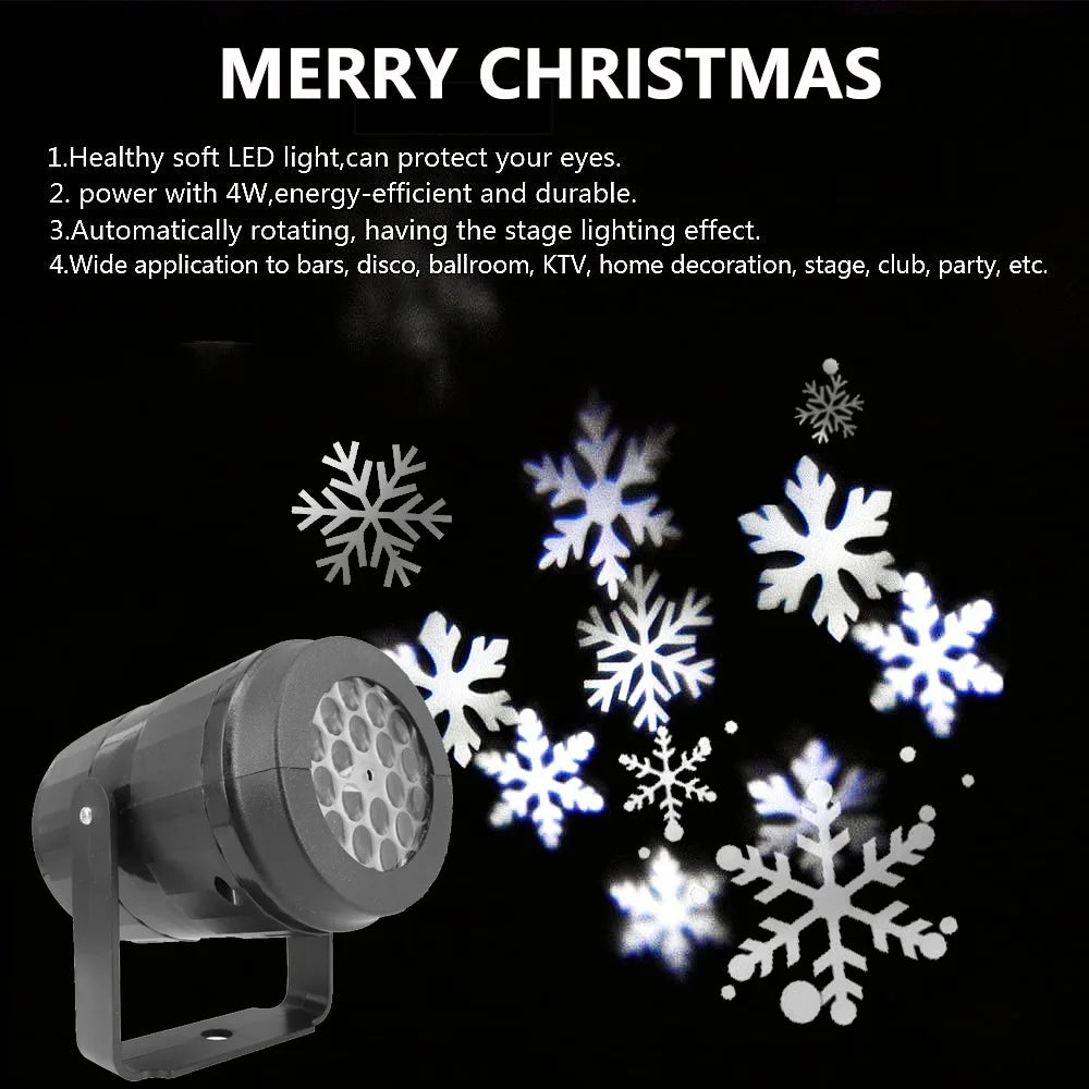 LumiFlake LED Snowflake Projector – Magical Christmas Lighting with USB Connection, Weatherproof for Indoor & Outdoor Us