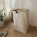 LuxeFold Hamper – Elegant Cotton-Linen Laundry Organiser