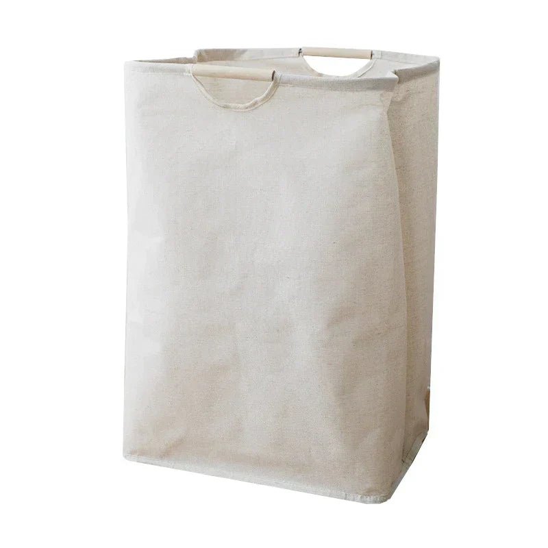 LuxeFold Hamper – Elegant Cotton-Linen Laundry Organiser