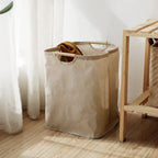 LuxeFold Hamper – Elegant Cotton-Linen Laundry Organiser