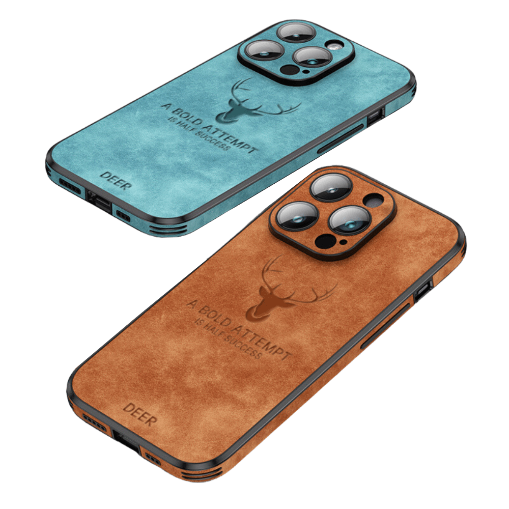 Luxurious leather iPhone case with shock protection