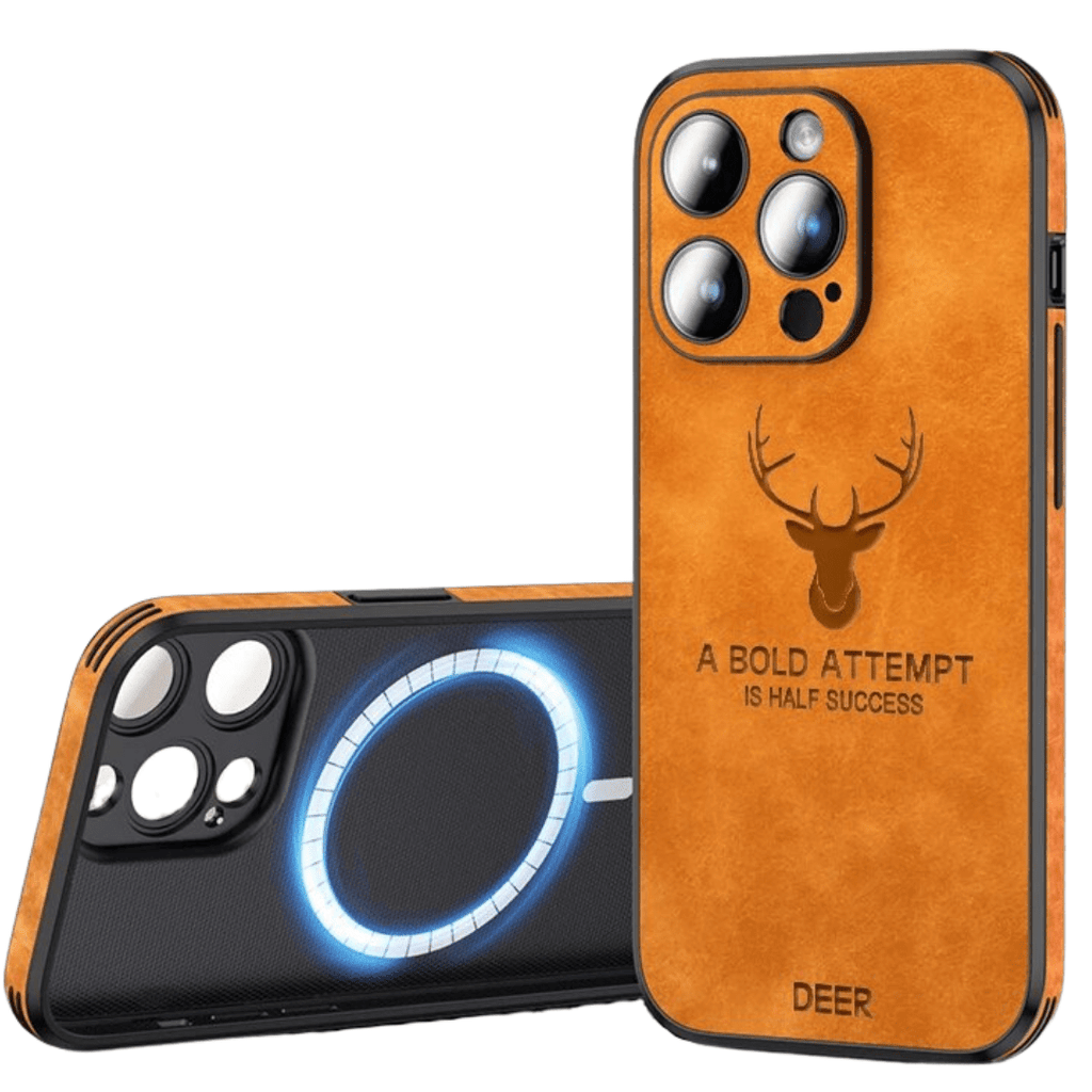 Luxurious leather iPhone case with shock protection