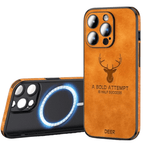 Luxurious leather iPhone case with shock protection