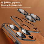 Luxurious leather iPhone case with shock protection