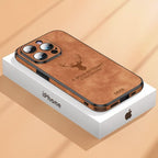 Luxurious leather iPhone case with shock protection