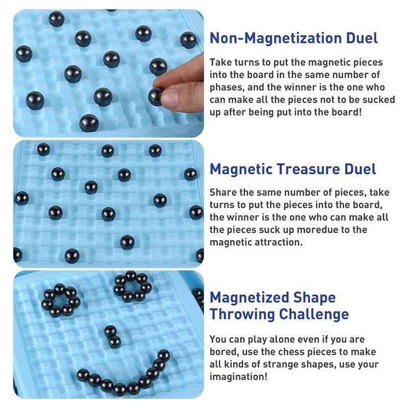 Magnetic chess game set