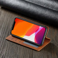 Magnetic leather iPhone case for stylish protection