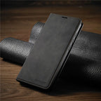 Magnetic leather iPhone case for stylish protection