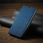 Magnetic leather iPhone case for stylish protection