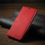 Magnetic leather iPhone case for stylish protection