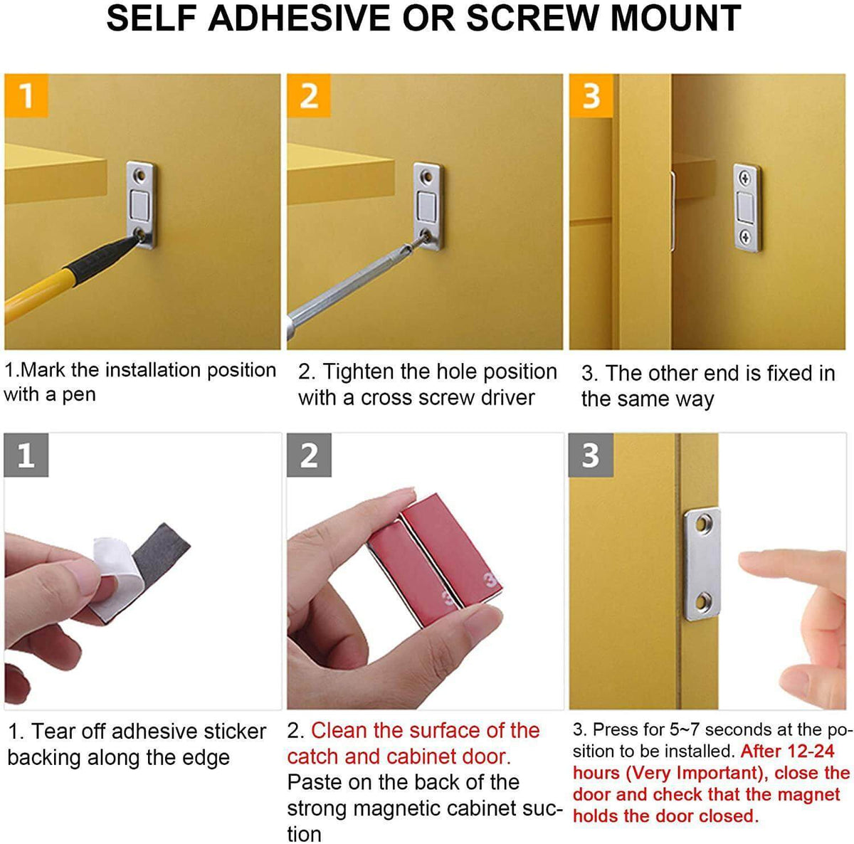 Magnetic ultra-thin cabinet door stopper