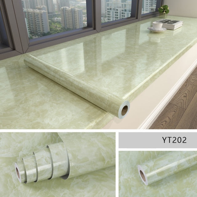 Marble effect self-adhesive waterproof wallpaper