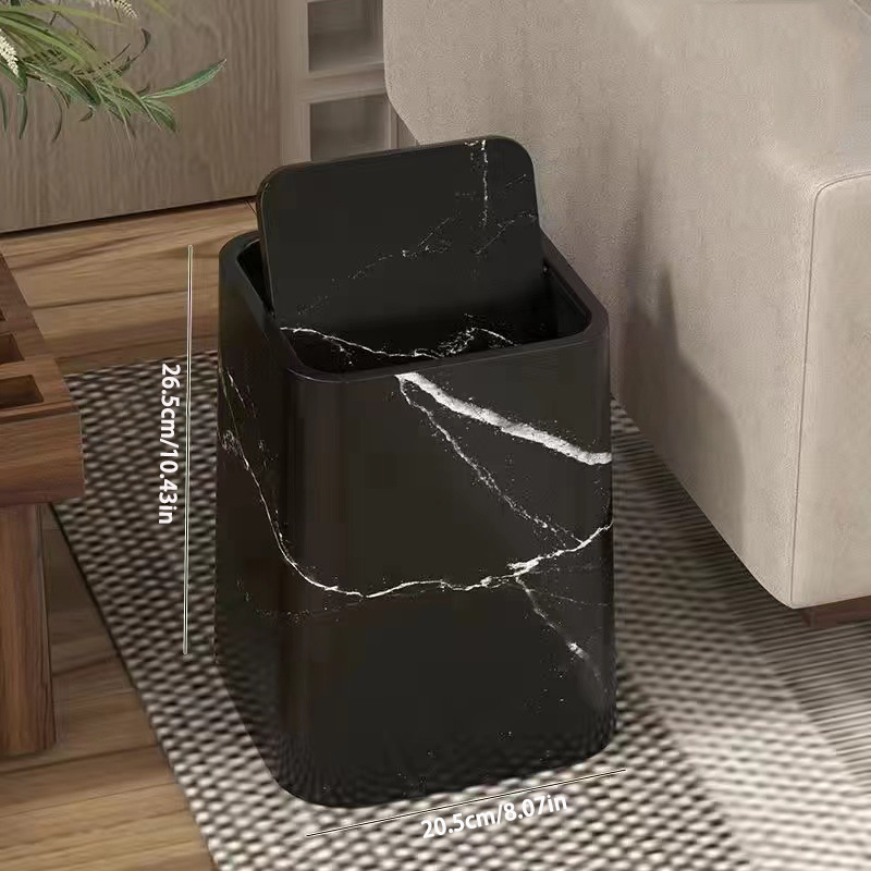Marble Trash Can | Elegant Swivel Lid | Boneroshop