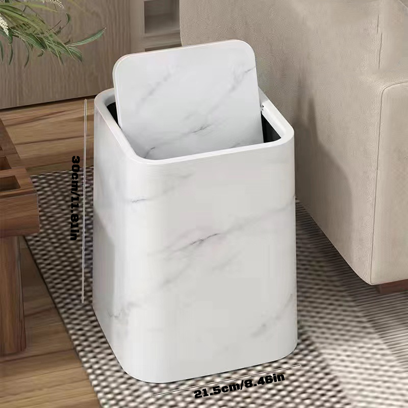 Marble Trash Can | Elegant Swivel Lid | Boneroshop