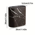 Marble Pattern Trash Can | Modern Bathroom & Kitchen Bin with Lid